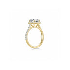 Maya Oval Halo Pave Ring YG (Side) - Éclat by Oui