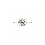 Maya Round Solitaire Plain Ring (4 Prong) YG (Front) - Éclat by Oui