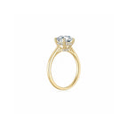 Maya Round Solitaire Plain Ring (4 Prong) YG (Side) - Éclat by Oui