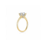 Maya Round Solitaire Plain Ring (6 Prong) YG (Side) - Éclat by Oui