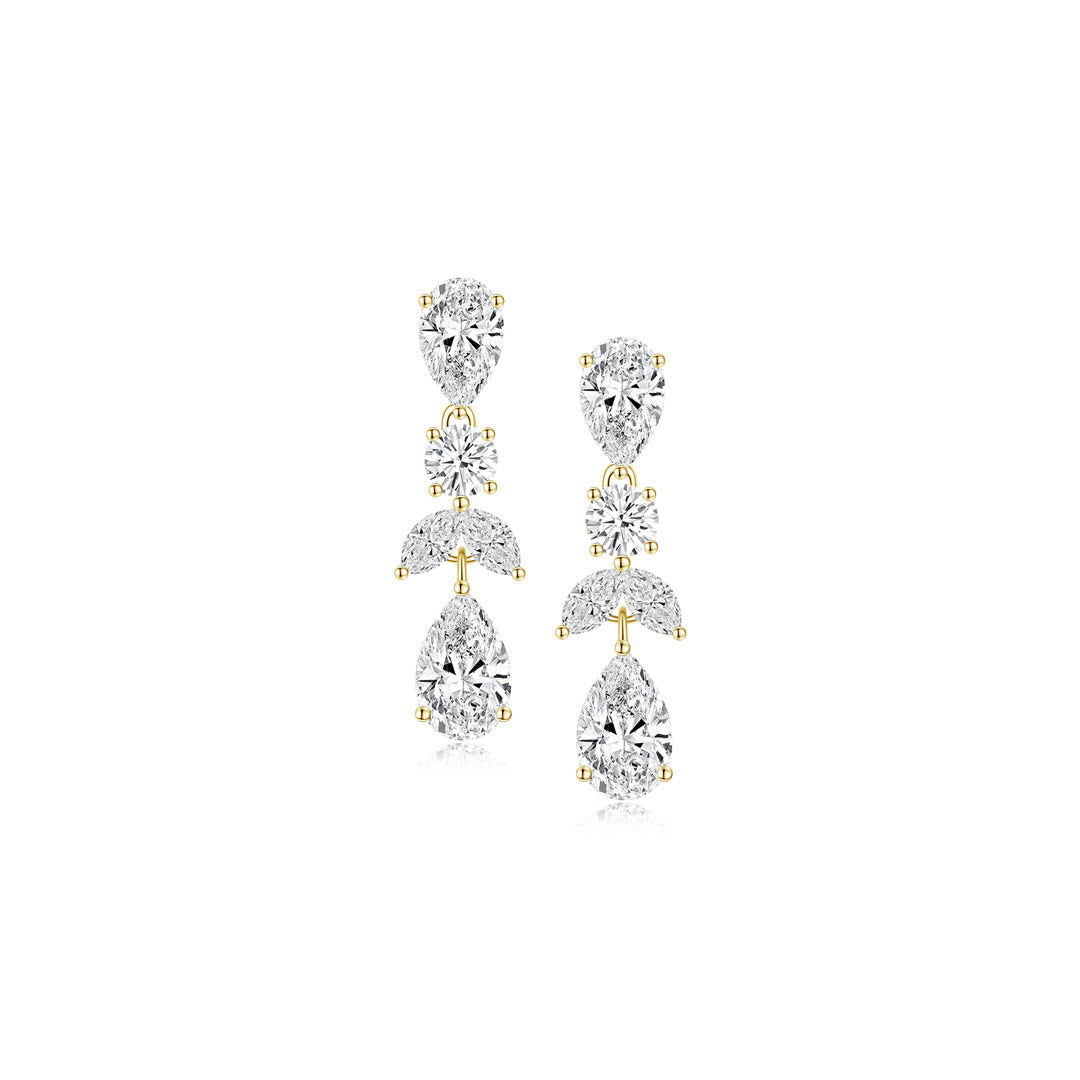 Melanie Drop Earrings YG - Éclat by Oui