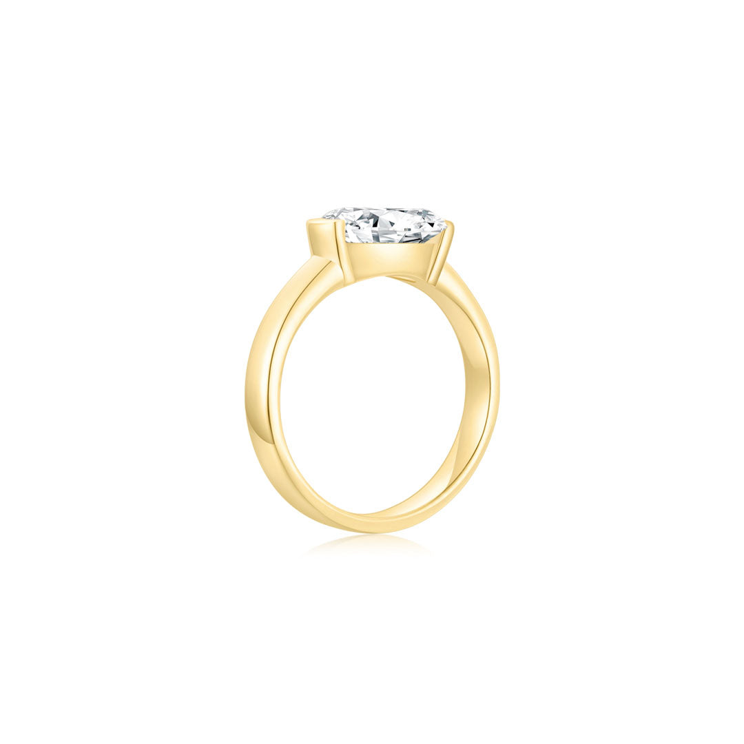 Millie Oval Ring (Side) YG - Éclat by Oui