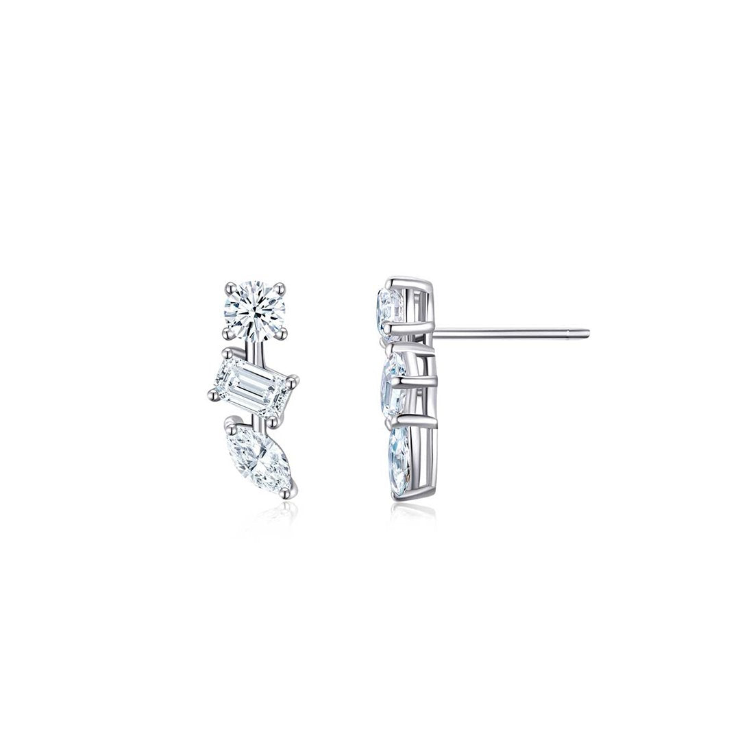 Mira Bar Ear Studs WG - Eclat by Oui