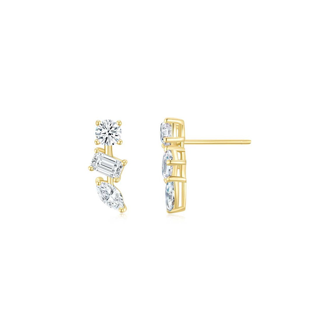 Mira Bar Ear Studs YG - Eclat by Oui