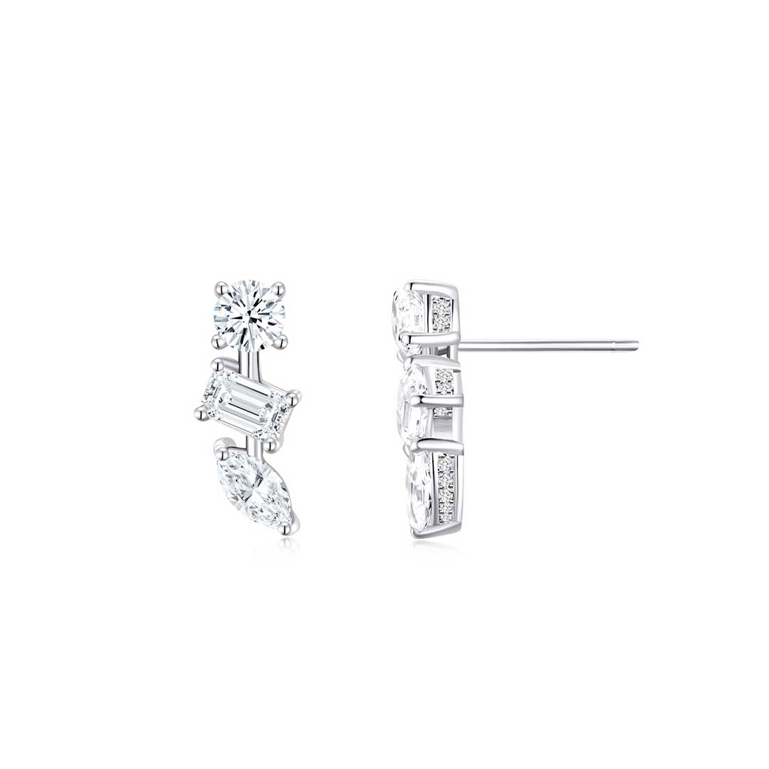 Mira Bar Ear Studs WG - Éclat by Oui