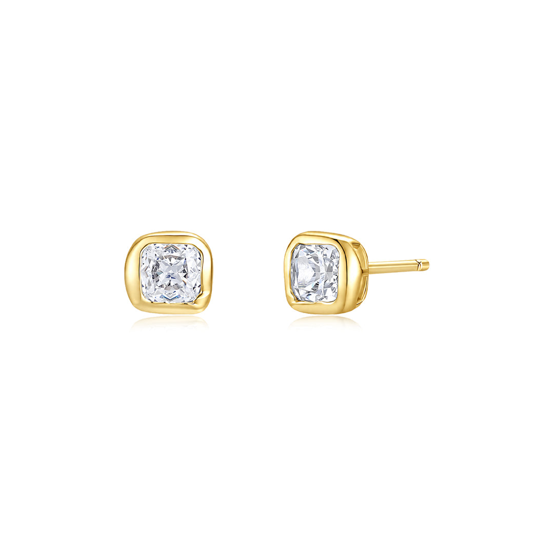 Molten Cushion Ear Studs YG - Éclat by Oui