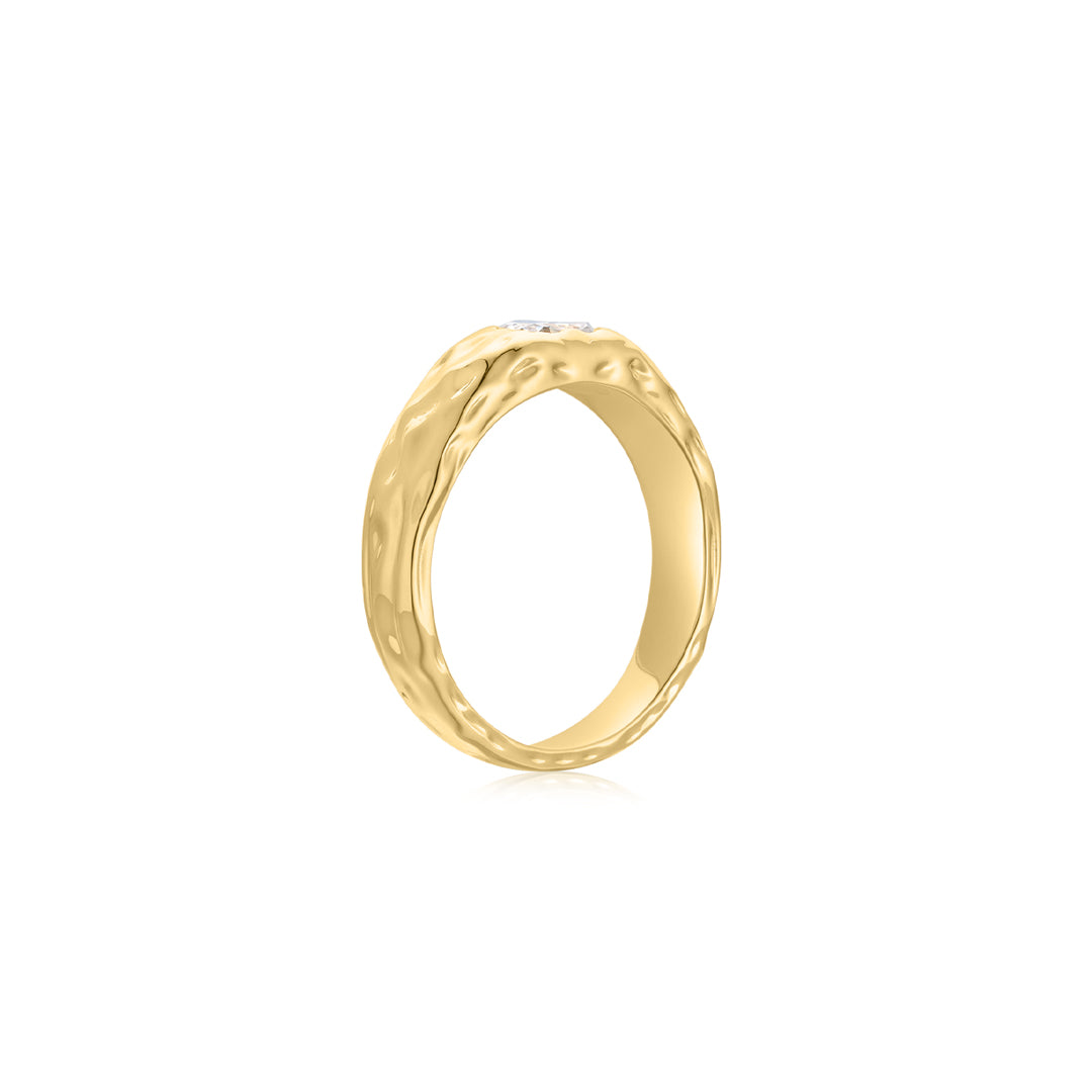Molten Ring YG (Side) - Éclat by Oui
