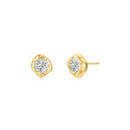 Molten Round Ear Studs YG - Éclat by Oui