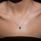 Moon Mist Cushion Halo Necklace 1CT (Model 2) - Eclat by Oui