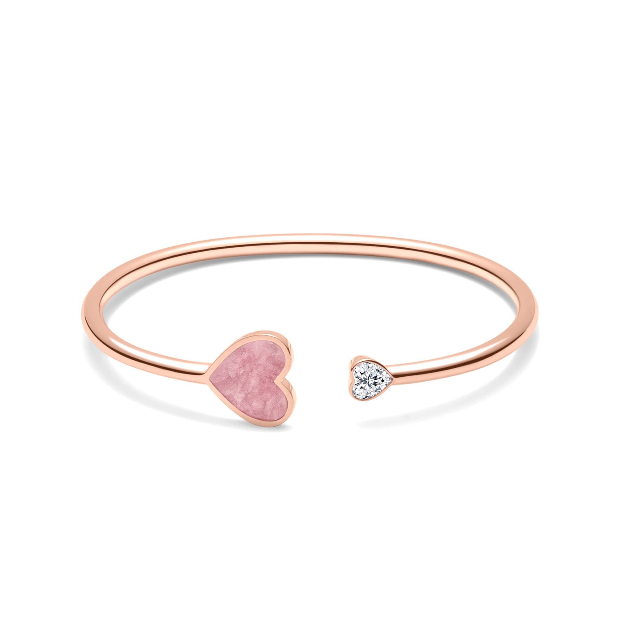 My Heart Rhodonite Bangle (Rose Gold) (Front) - Eclat by Oui