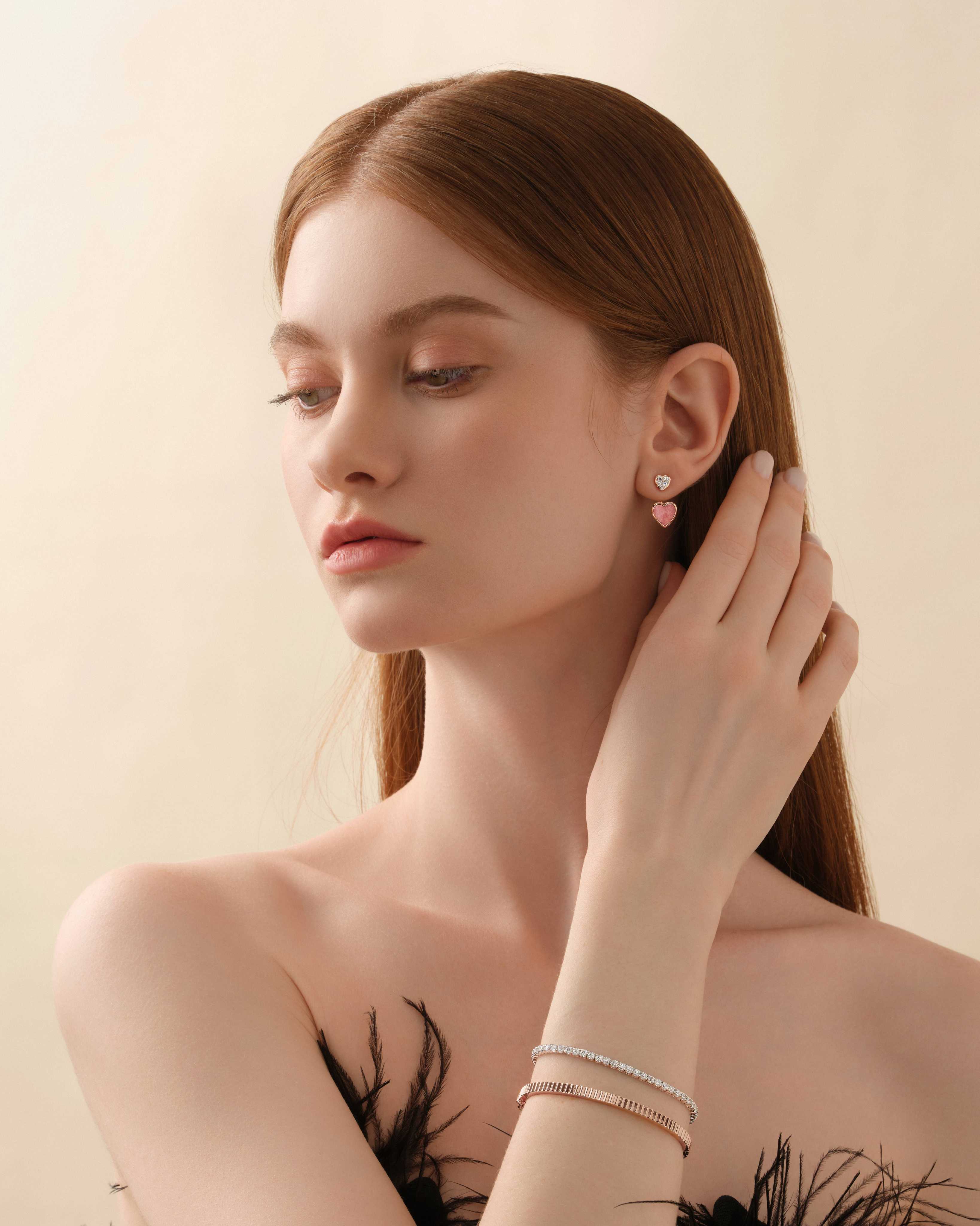 Fluted Bangle (Rose Gold) (Model) - Eclat by Oui