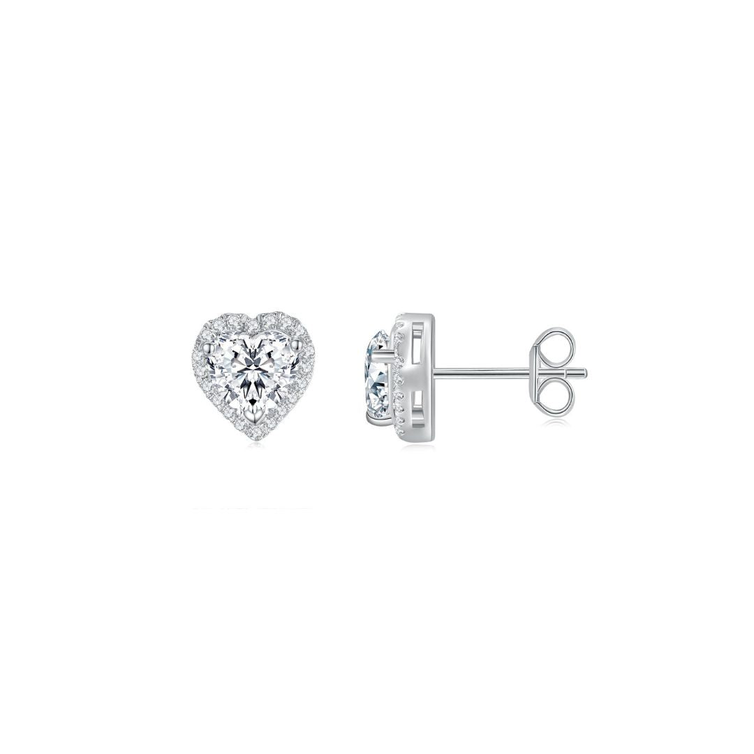 Mia Heart Halo Ear Studs - Eclat by Oui