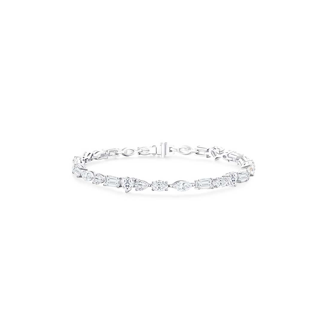 Nira Mixed Cut Tennis Bracelet WG - Éclat by Oui