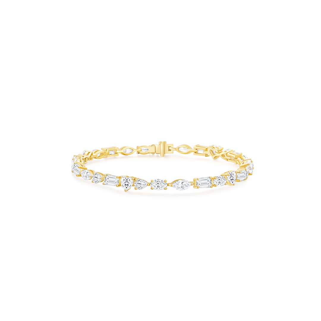 Nira Mixed Cut Tennis Bracelet YG - Éclat by Oui