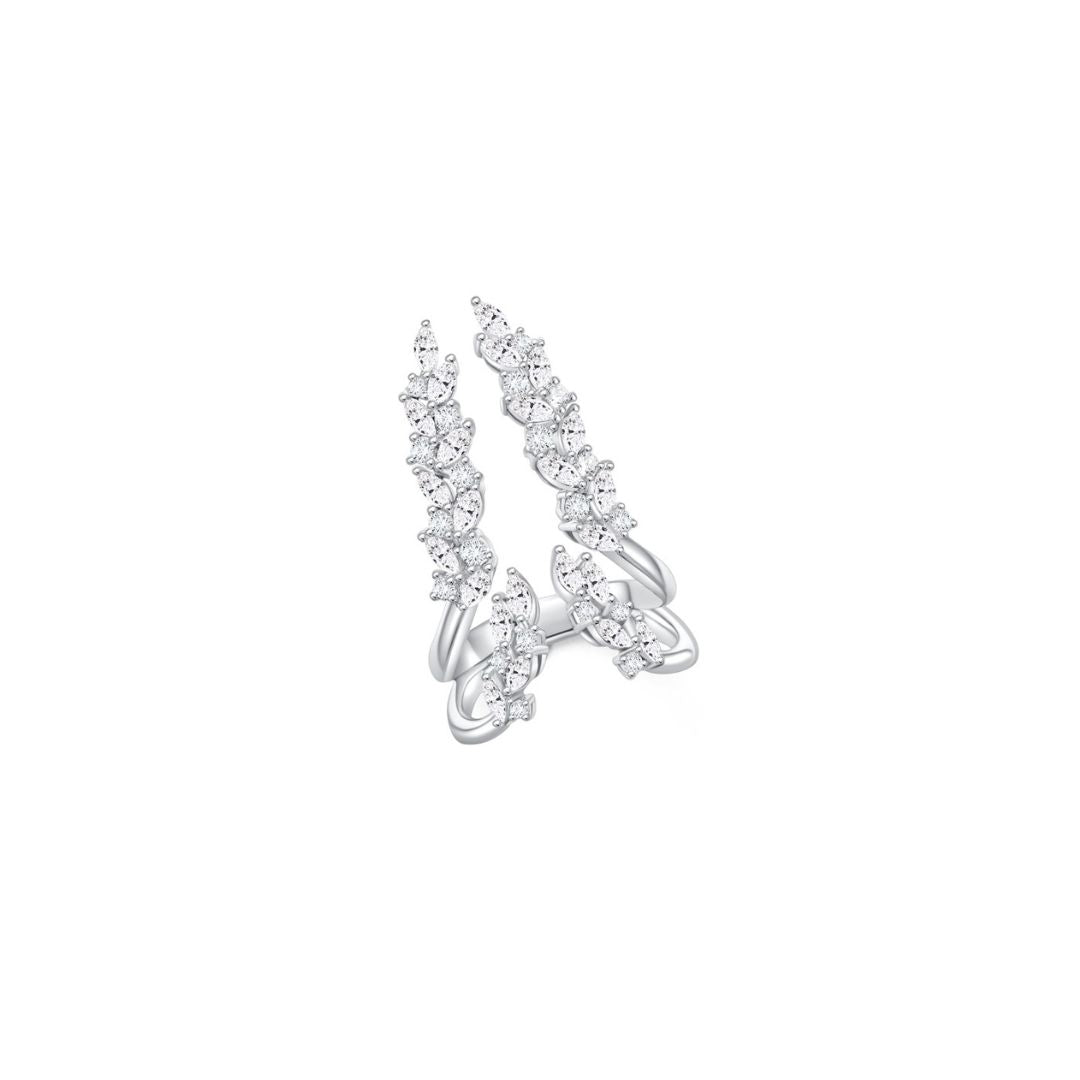 Olivia Cluster Wrap Ring (Front) - Eclat by Oui