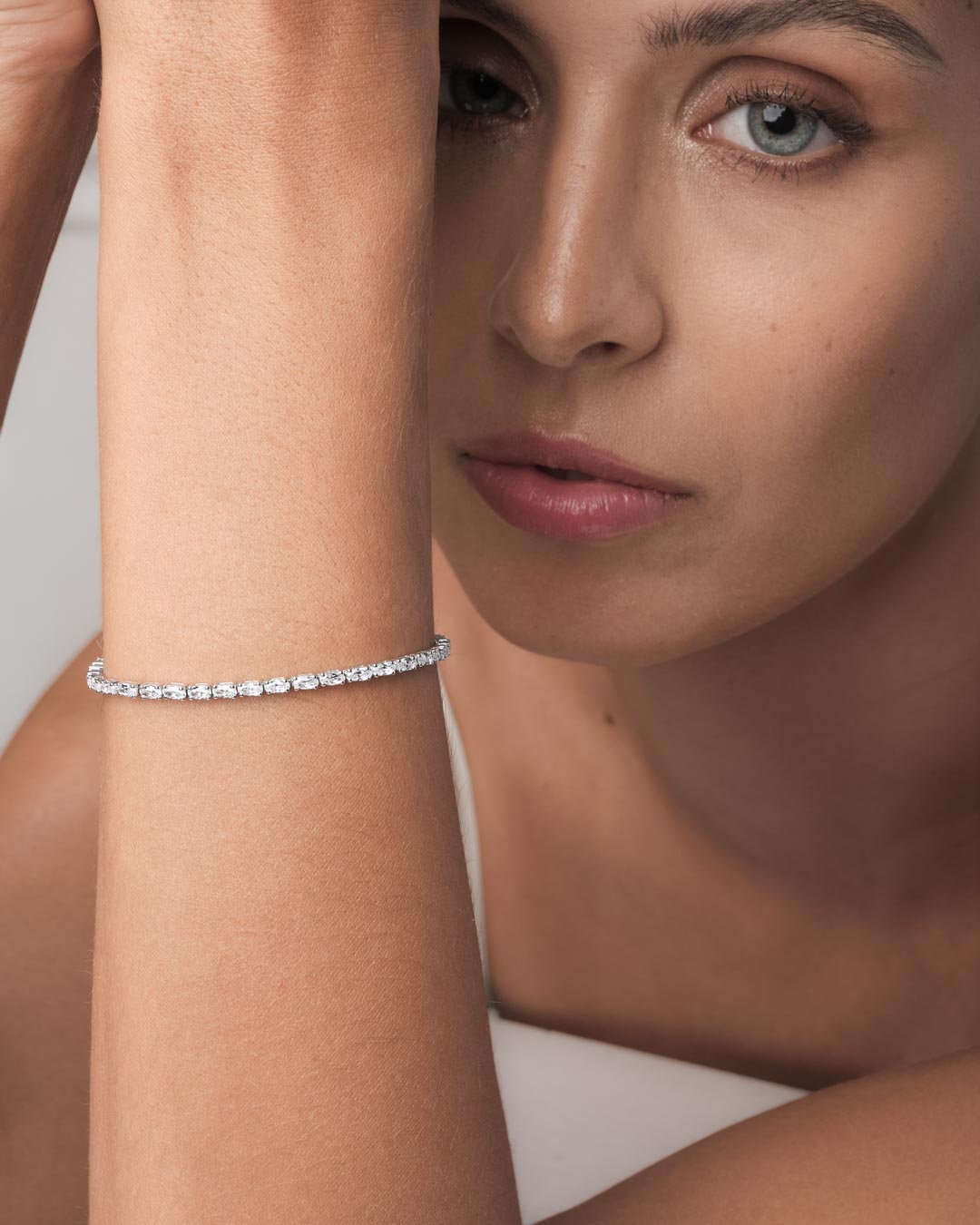 Oval Tennis Bracelet 0.1ct (Model) - Éclat by Oui