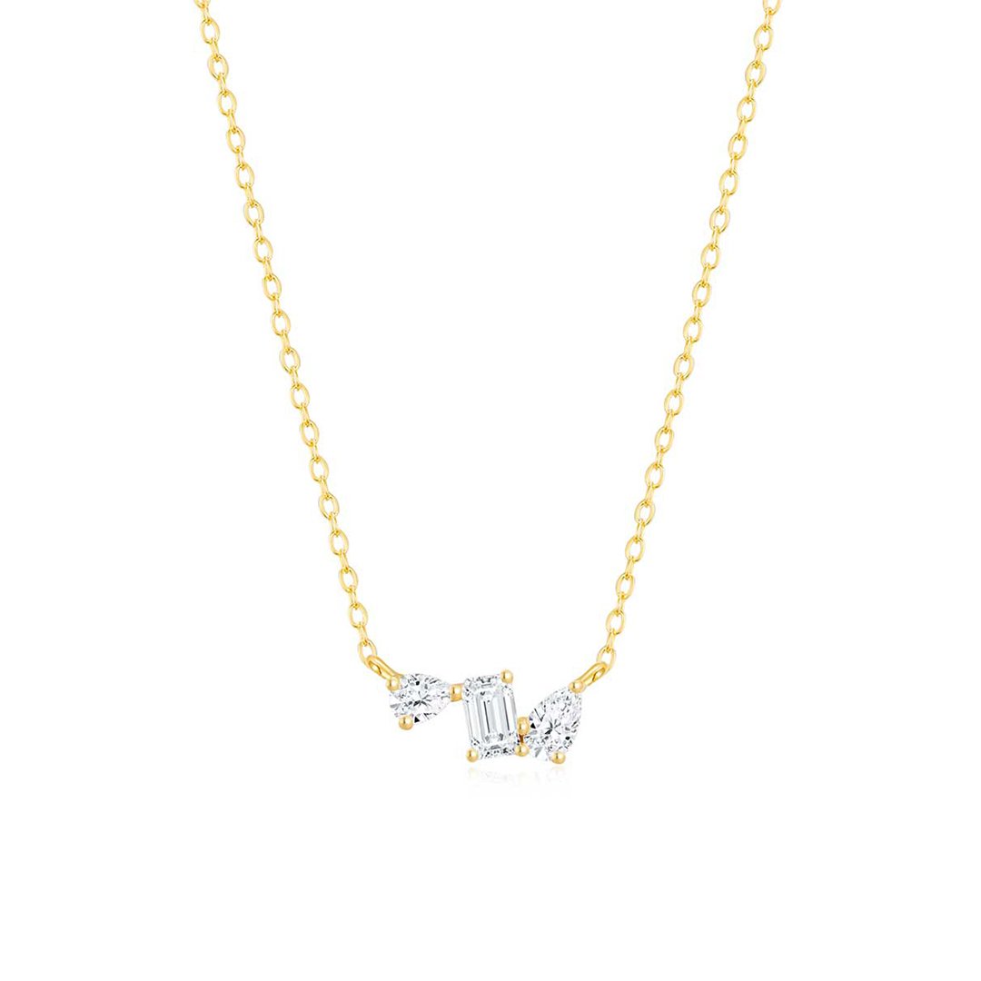 Parisa Cluster Necklace YG - Éclat by Oui