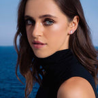 Pear Solitaire Ear Studs 1CT (Model) - Eclat by Oui