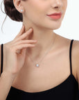 Princess Solitaire Necklace in 2CT (Model) - Eclat by Oui