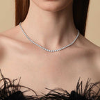Riveria Gradual Tennis Necklace (Model) - Eclat by Oui
