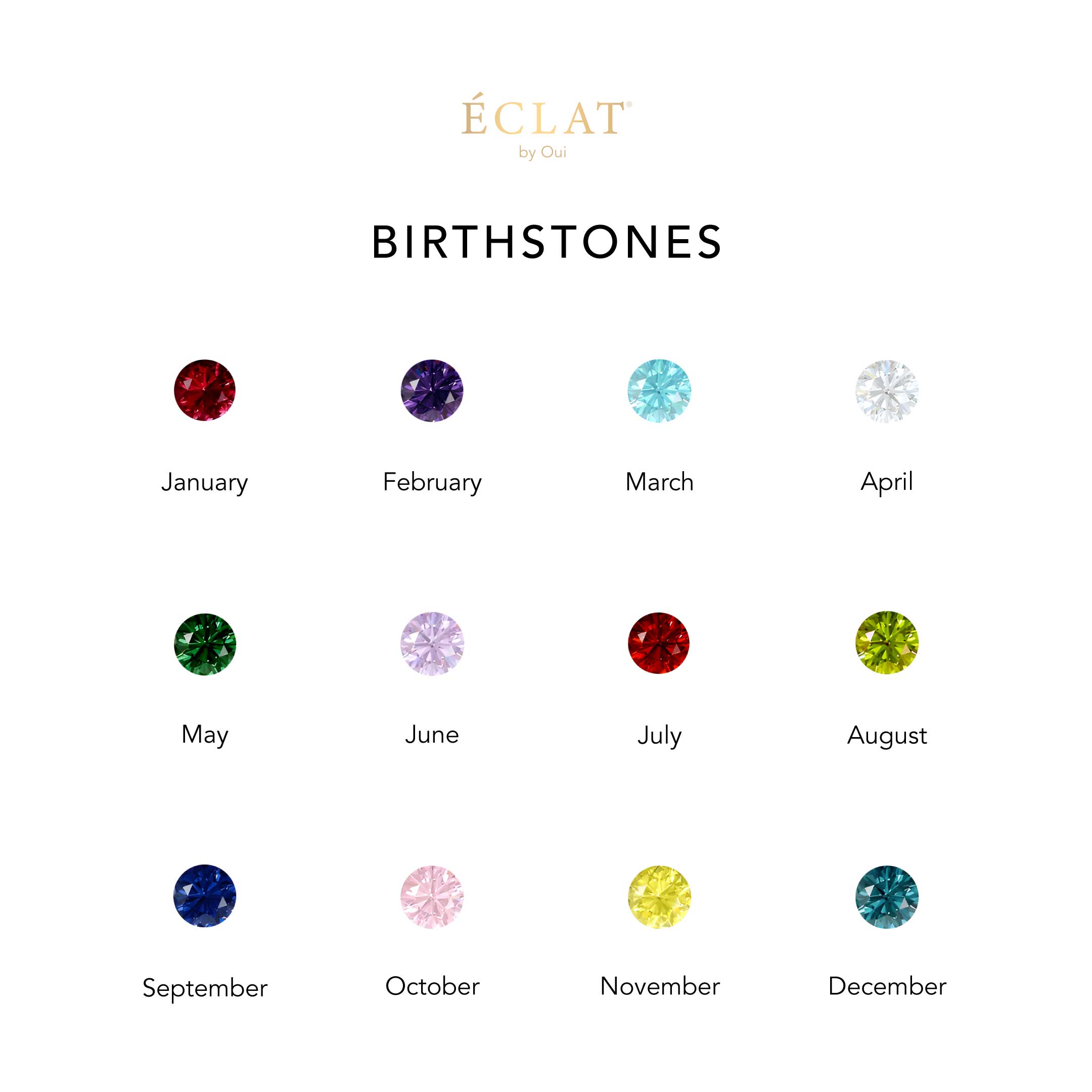 Round Birthstones - Eclat by Oui