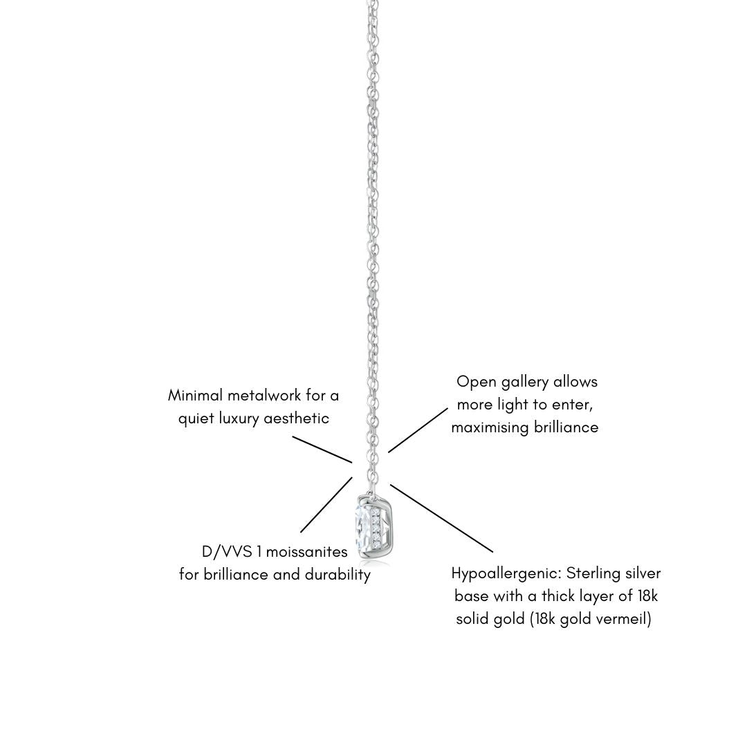Round Solitaire Necklace (Features) - Éclat by Oui