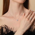 Round Solitaire Necklace 0.5CT (Model) - Eclat by Oui