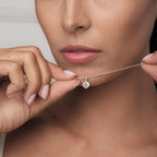 Round Solitaire Pendant Necklace (Model) - Éclat by Oui