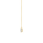 Round Solitaire Pendant Necklace Side YG - Éclat by Oui