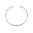 Round Solitaire Torque Necklace WG - Éclat by Oui