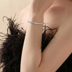 Round and Emerald Tennis Bracelet (Model) - Eclat by Oui