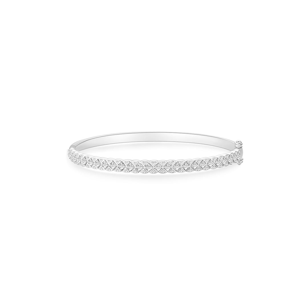 Scallop Mosaic Moissanite Bangle WG - Éclat by Oui