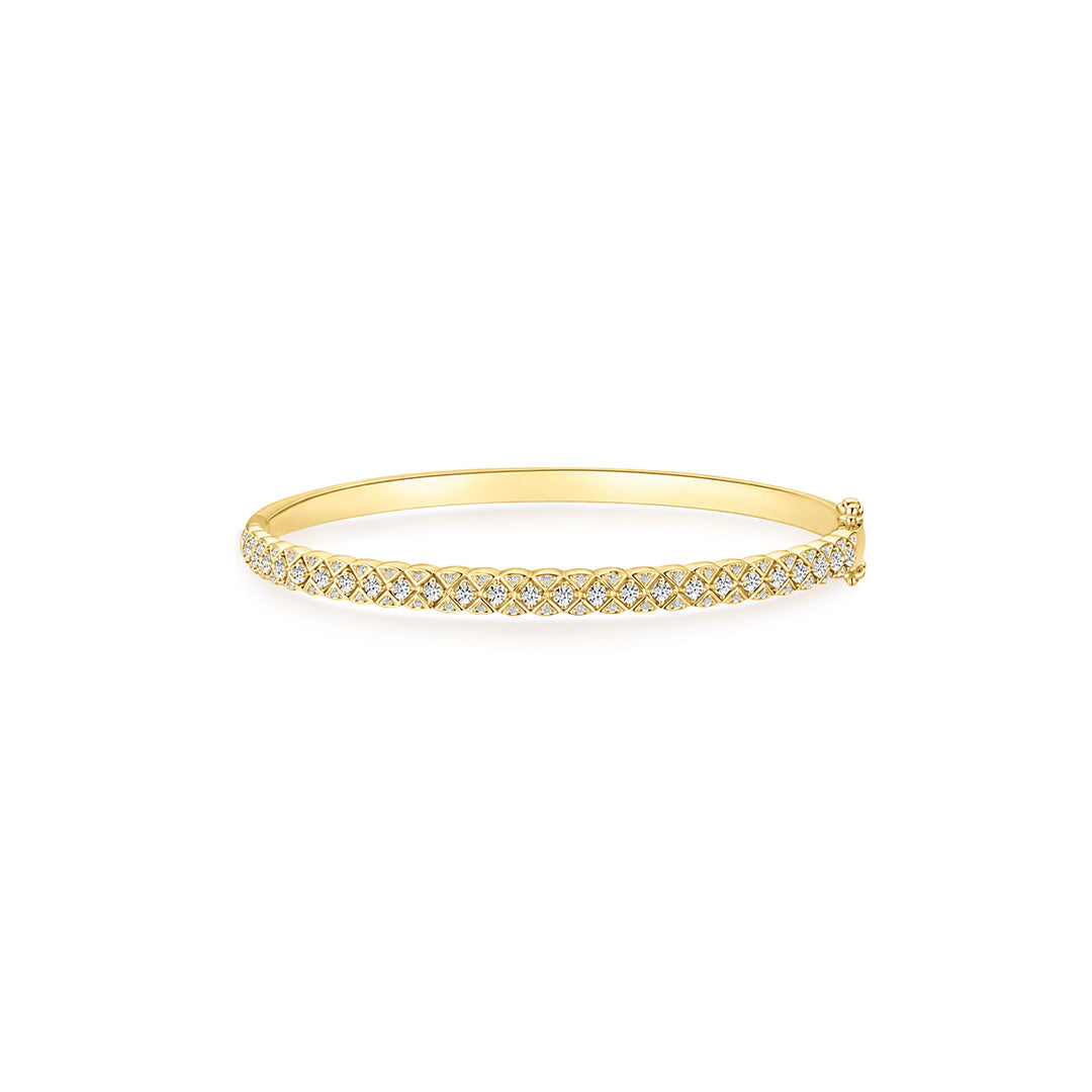 Scallop Mosaic Moissanite Bangle YG - Éclat by Oui