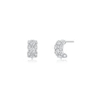 Scallop Mosaic Moissanite Ear Studs WG - Éclat by Oui