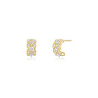 Scallop Mosaic Moissanite Ear Studs YG - Éclat by Oui