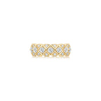 Scallop Mosaic Moissanite Ring (Front) YG - Éclat by Oui