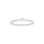 Sideways Emerald Tennis Bracelet White Gold - Eclat by Oui
