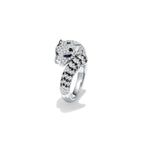Single Leopard Pave Ring (Front) - Eclat by Oui