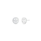 Smiley Face Ear Studs (WG) - Eclat by Oui
