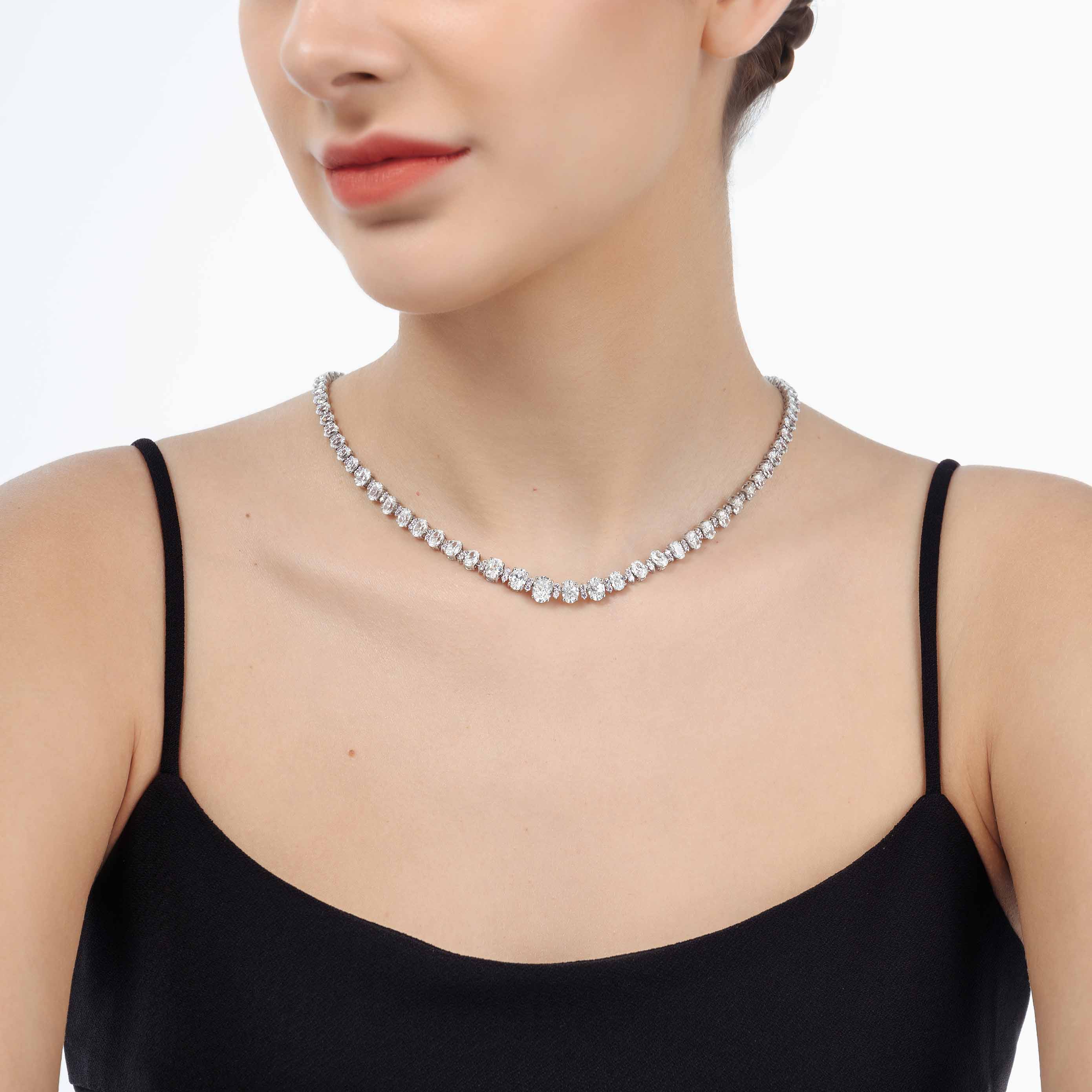 Sydney Tennis Necklace (Model) - Eclat by Oui