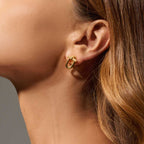 T-Bar Earrings YG (Model) - Eclat by Oui