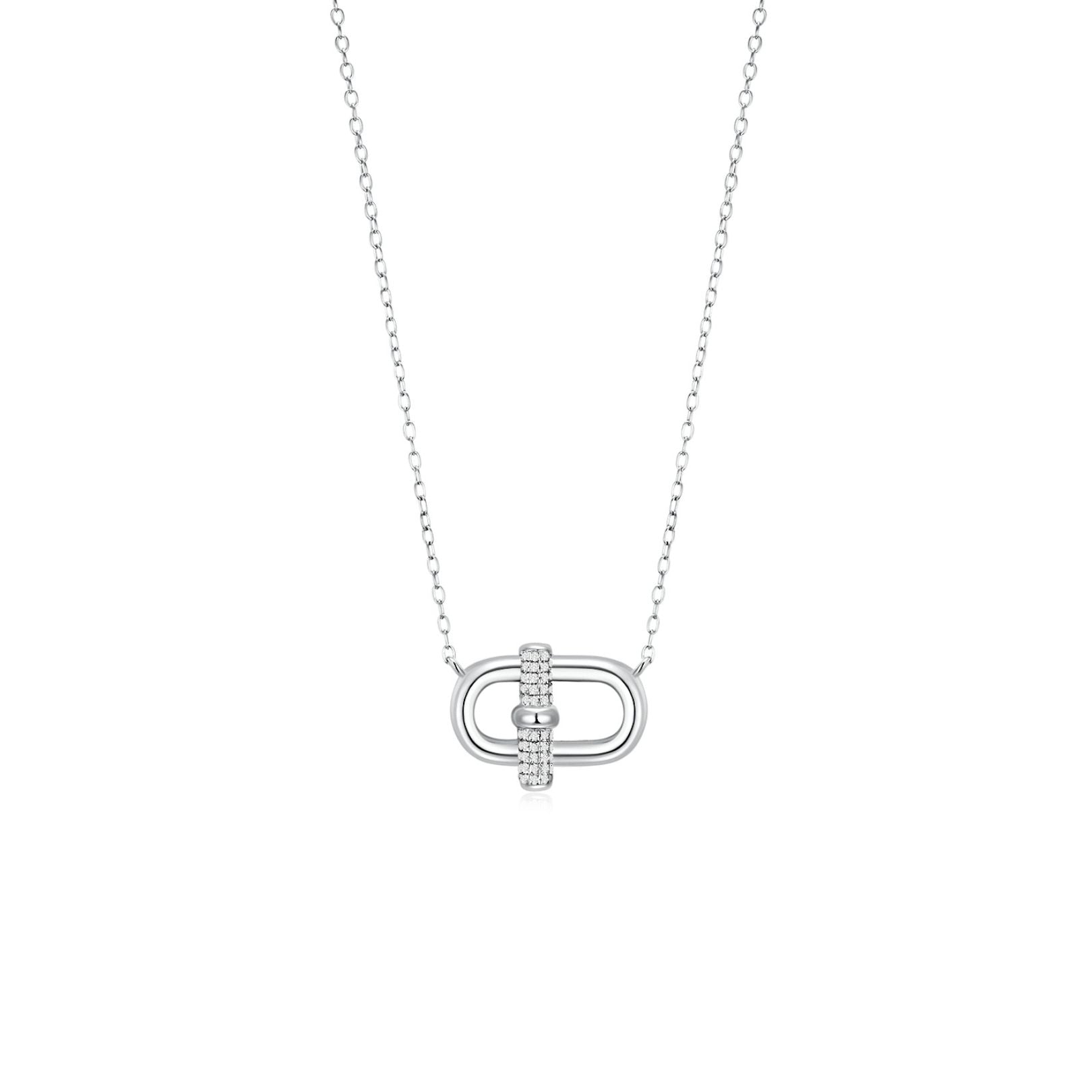 T-bar Link Necklace (WG)- Eclat by Oui
