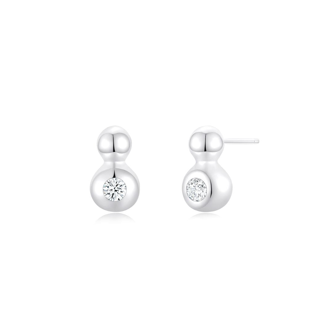 The Droplet Ear Studs WG (Apr) - Eclat by Oui