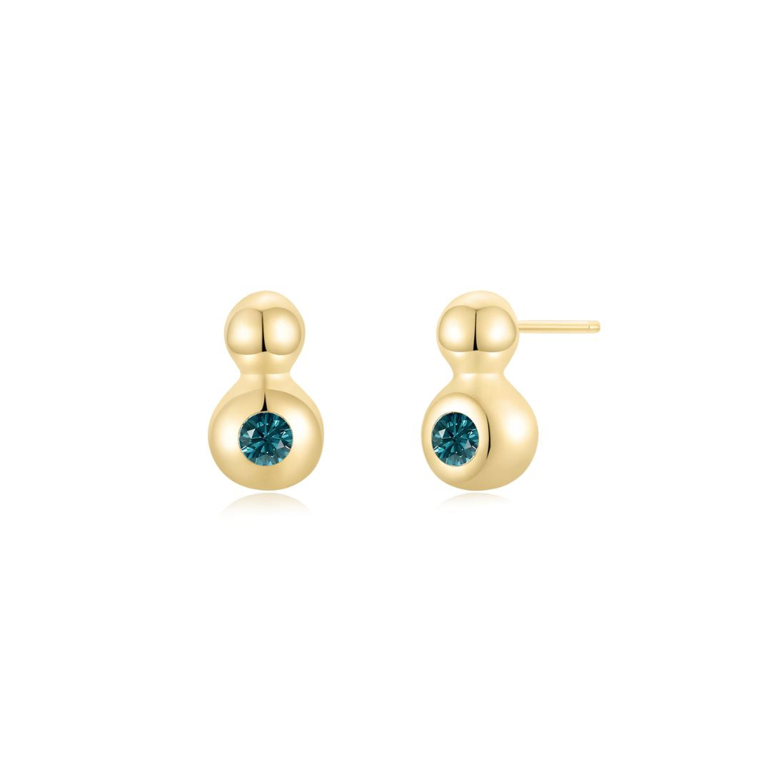The Droplet Ear Studs YG (Dec) - Eclat by Oui