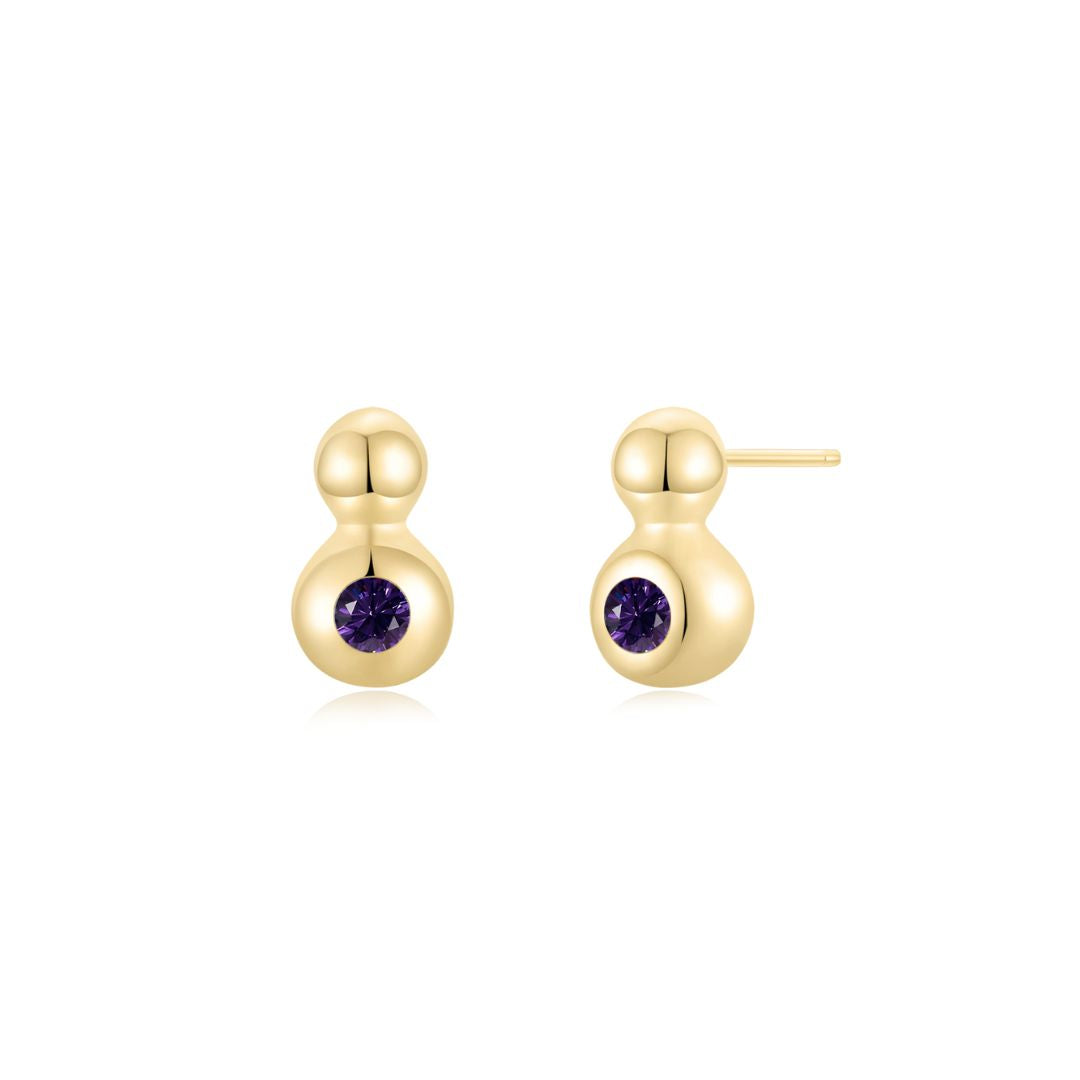 The Droplet Ear Studs YG (Feb) - Eclat by Oui