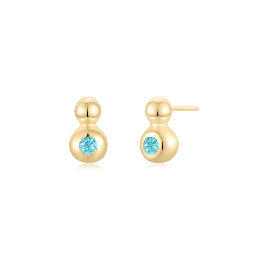 The Droplet Ear Studs YG (Mar) - Eclat by Oui