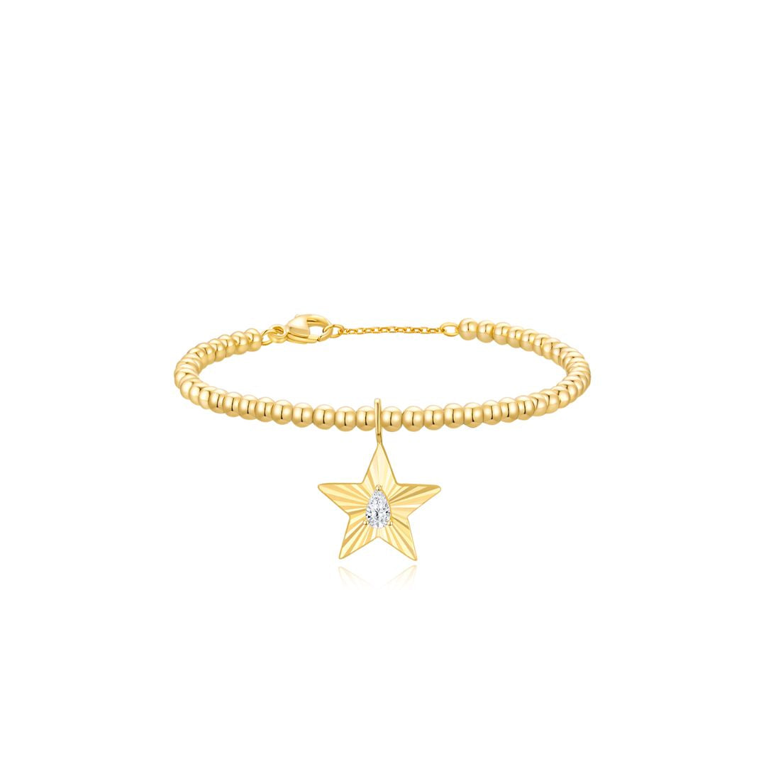 The Star Beaded Bracelet YG (Apr) - Eclat by Oui 