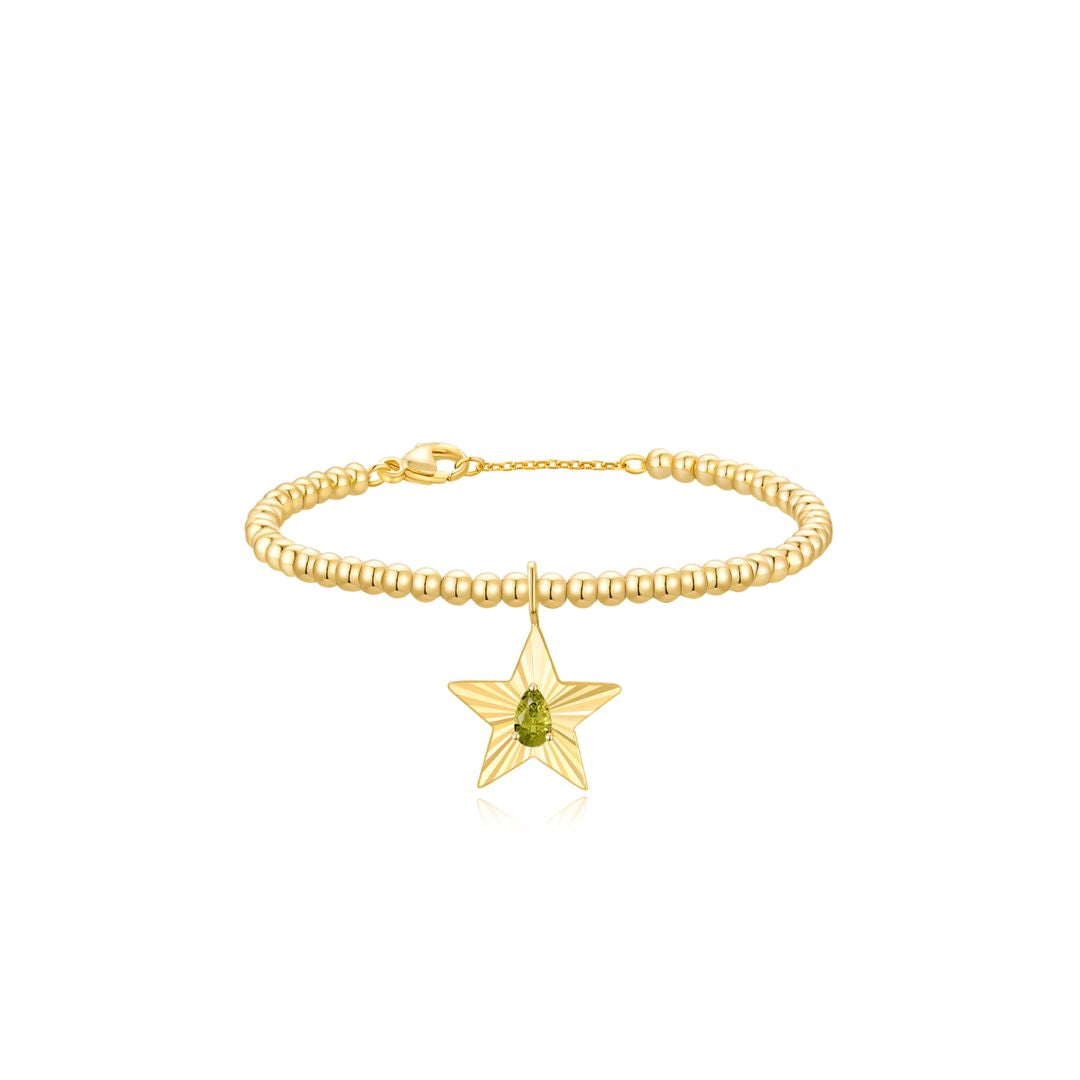 The Star Beaded Bracelet YG (Aug) - Eclat by Oui