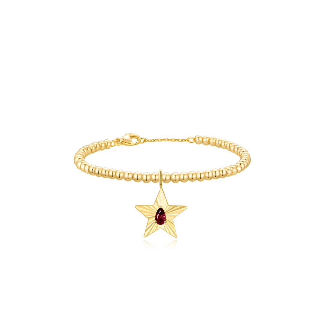 The Star Beaded Bracelet YG (Jan) - Eclat by Oui