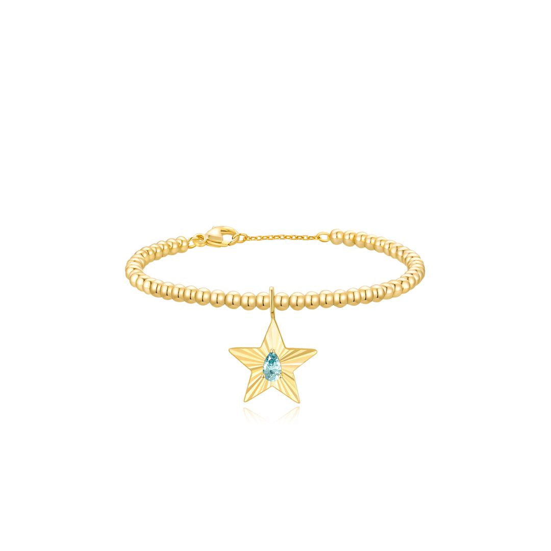The Star Beaded Bracelet YG (Mar) - Eclat by Oui